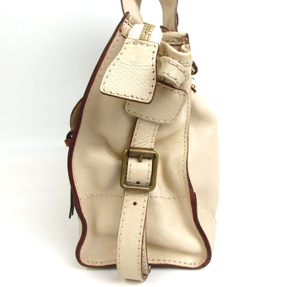 Vintage Chloe Cream Brown Leather Handbag - Picture 2 of 8